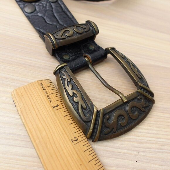 Marni Belt 32 Small Medieval Studded Heavy Metal Western Steampunk ITALY $788 - Picture 8 of 16